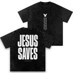 JESUS SAVES Snow Washed Tee