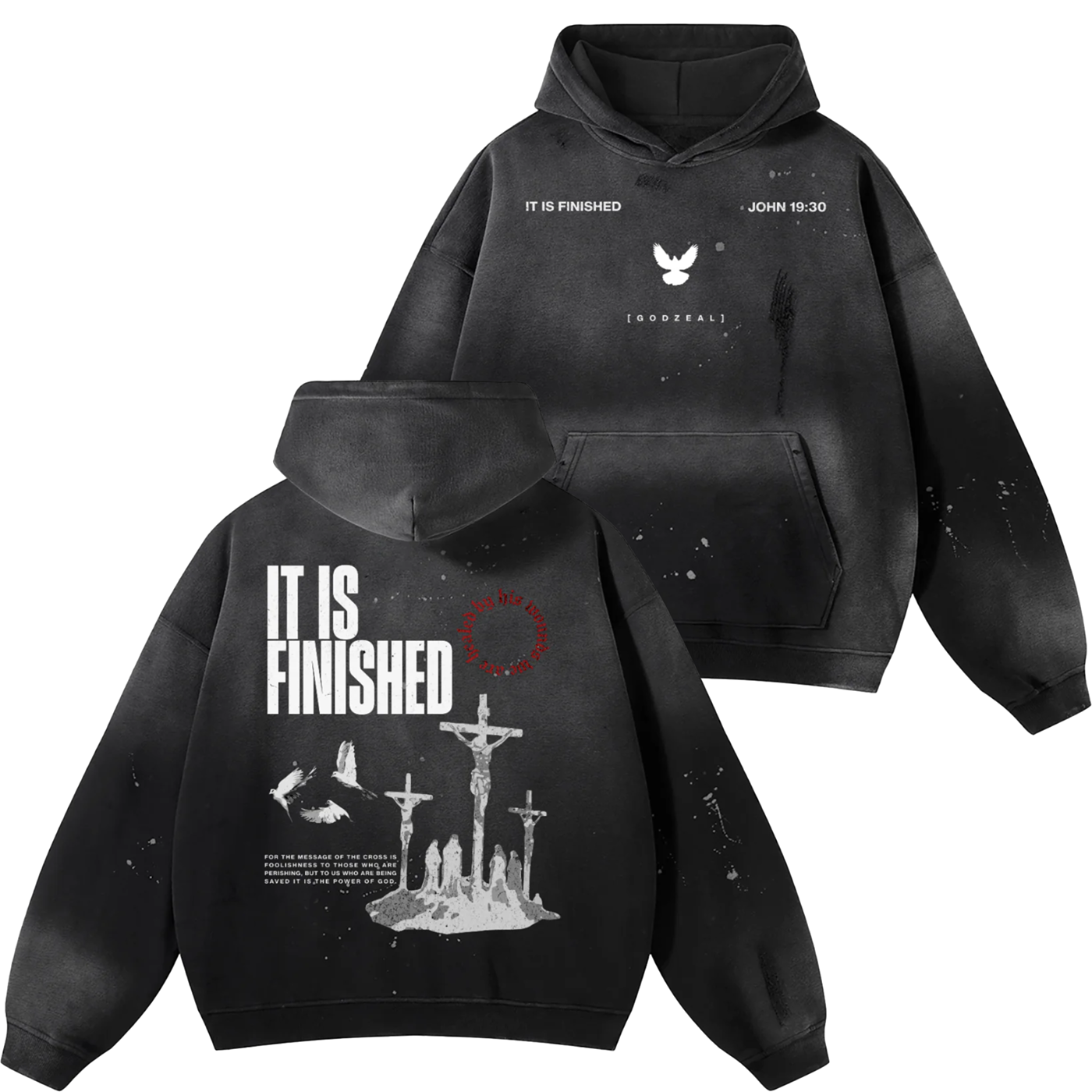IT IS FINISHED Vintage "PREMIUM" Hoodie