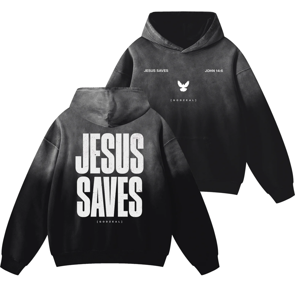 JESUS SAVES Sunfade Hoodie