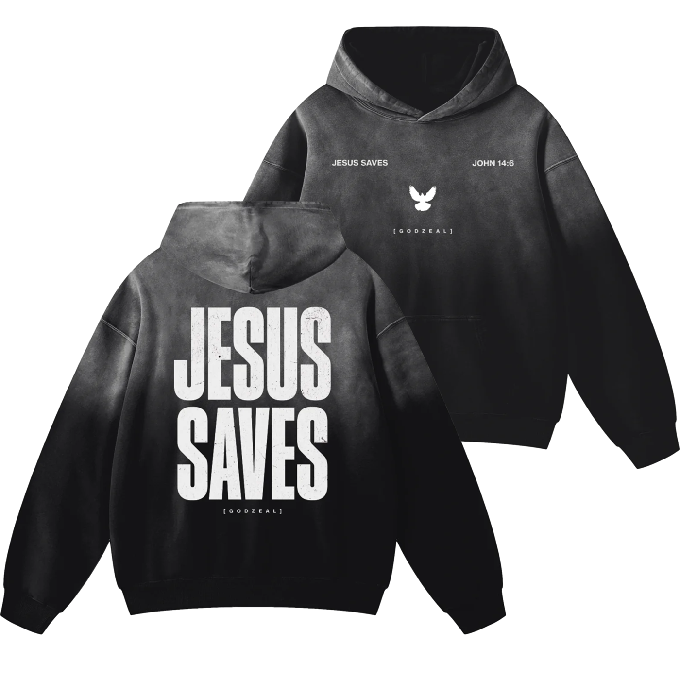 JESUS SAVES Sunfade Hoodie