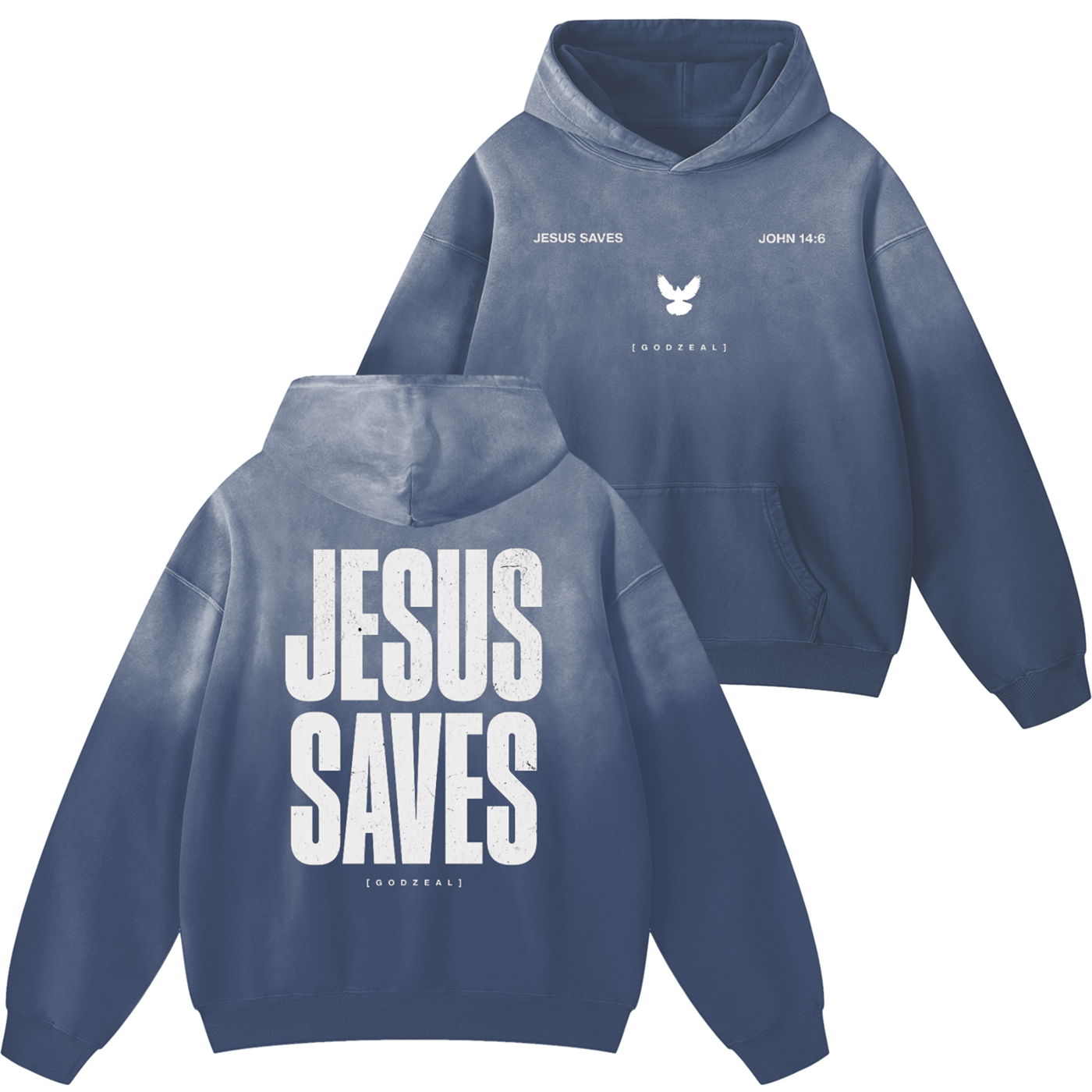 JESUS SAVES Sunfade Hoodie