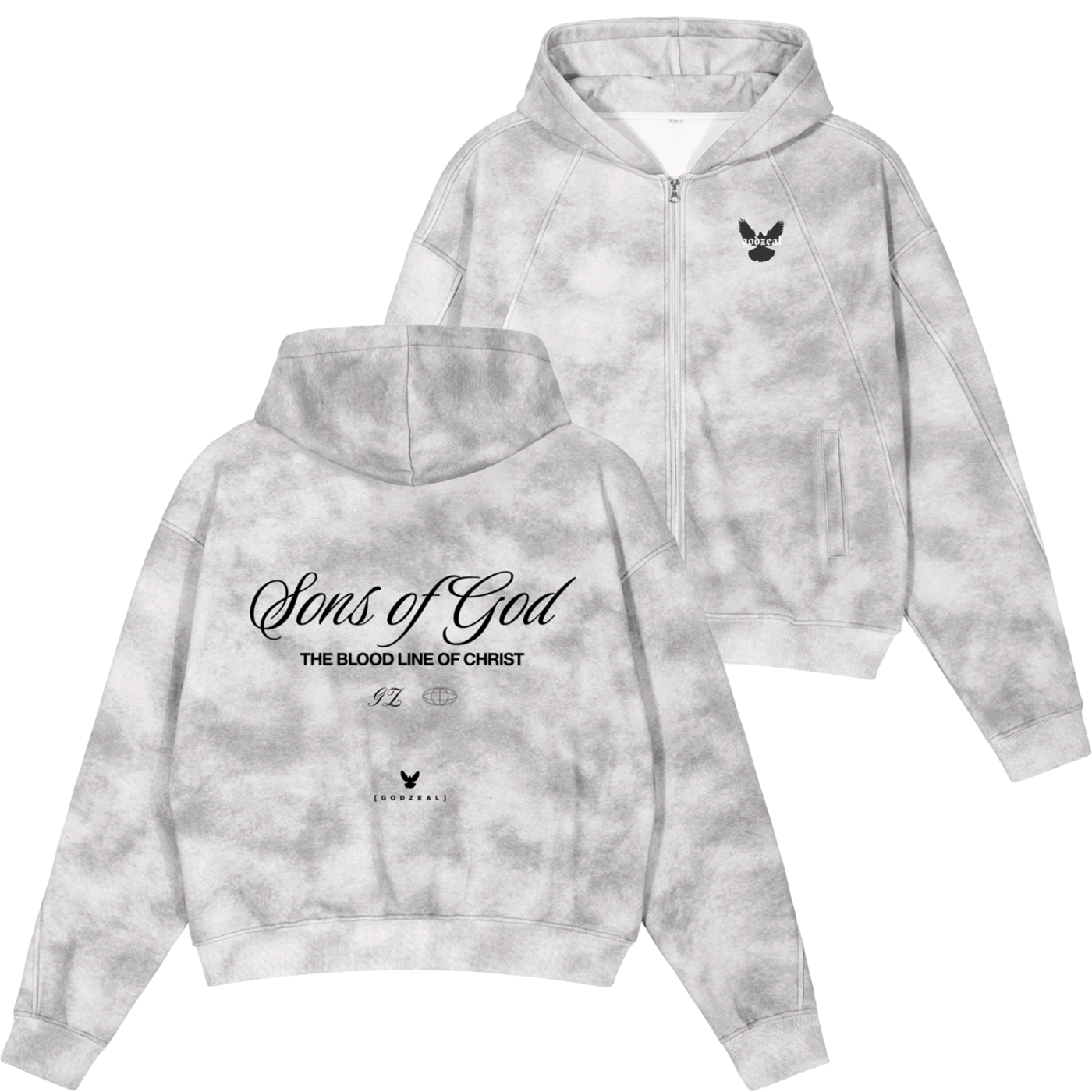 Sons of God  Zip-Up Fleece Hoodie